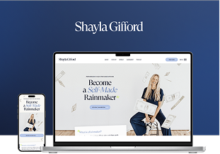 A visual mockup of Shayla Gifford's site, by NGNG