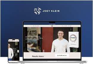 A visual mockup of Joey Klein's website, by NGNG