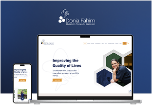 A visual mockup of Donia's website, by NGNG