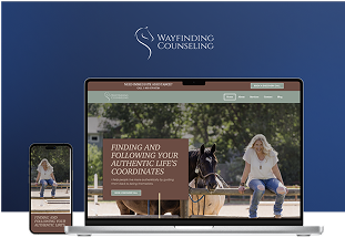 A visual mockup of Wayfinding Counseling'swebsite, by NGNG